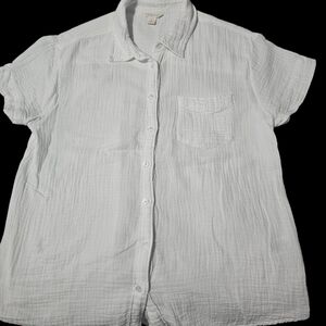 Caslon White Casual Button Down Shirt